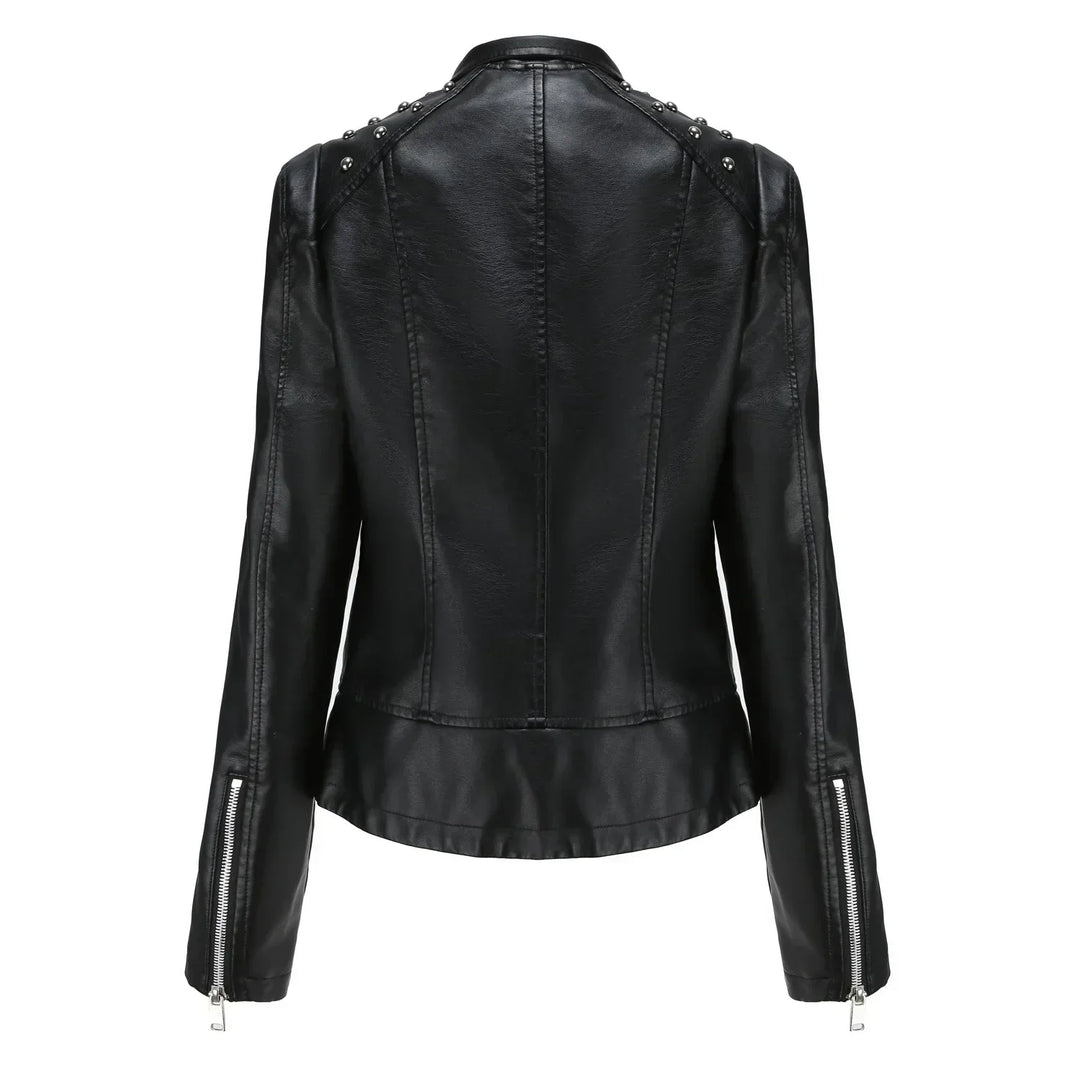 Bikerjacke Damen mit Reißverschluss | schmal für verschiedene Outfits