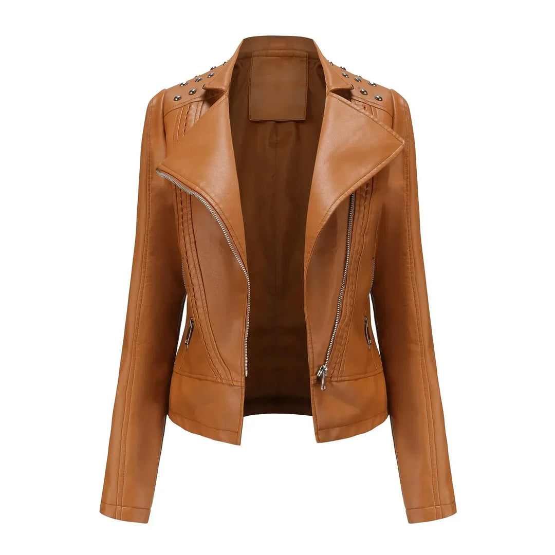 Bikerjacke Damen mit Reißverschluss | schmal für verschiedene Outfits