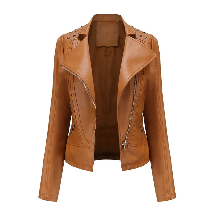 Bikerjacke Damen mit Reißverschluss | schmal für verschiedene Outfits