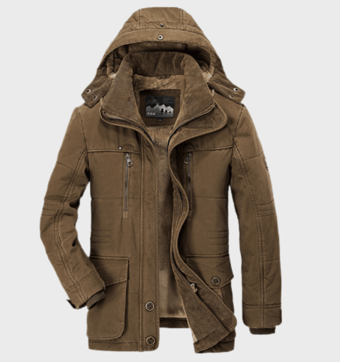 Herren Winterjacke | Kapuzenparka Mit Warmem Innenfutter