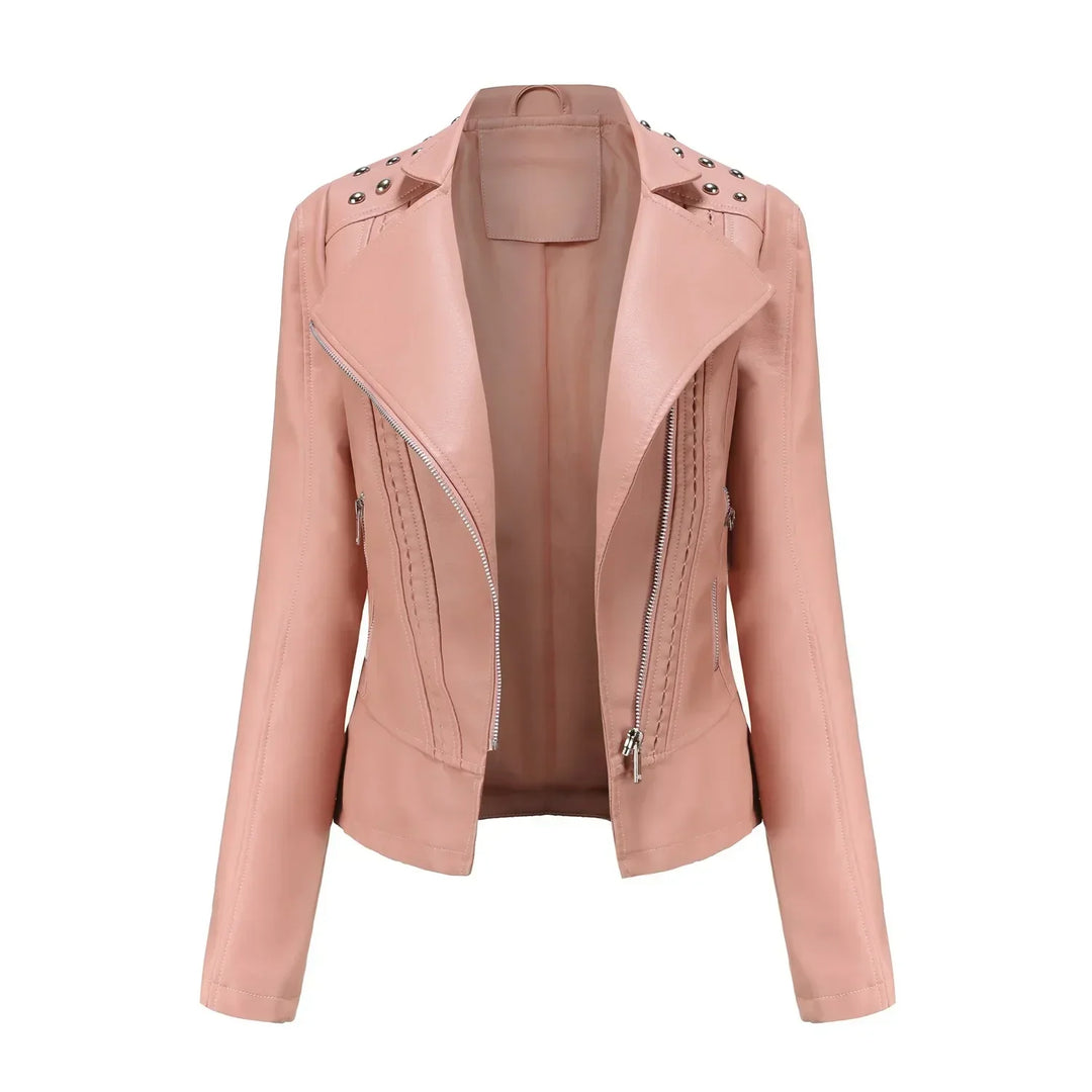 Bikerjacke Damen mit Reißverschluss | schmal für verschiedene Outfits