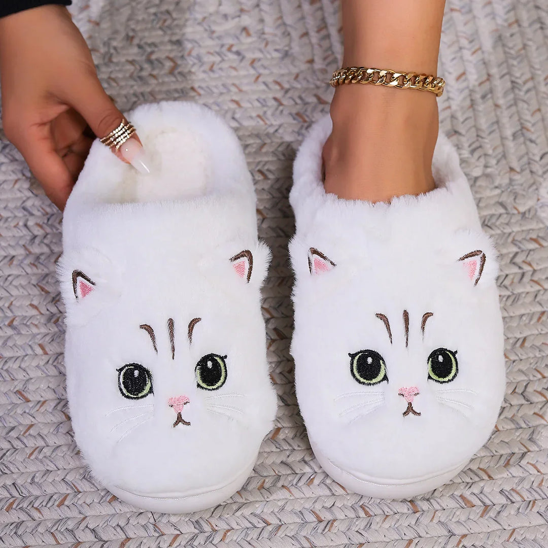 Hausschuhe Damen Katzenmotiv | Warm & Bequem
