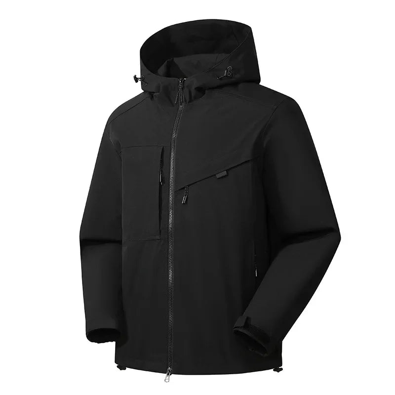 Herren Skijacke Mit Kapuze | Reißverschluss Und Taschen