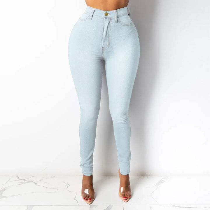 Jeggings Damen Slim Fit | Hoher Bund Schwarz