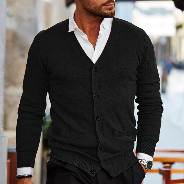 Strickjacke Mit Knöpfen Für Herren | Casual Cardigan Stil