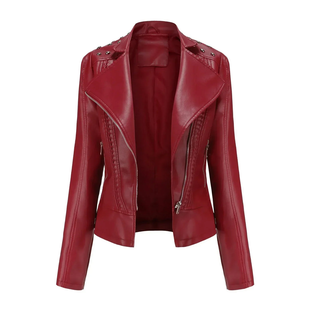 Bikerjacke Damen mit Reißverschluss | schmal für verschiedene Outfits