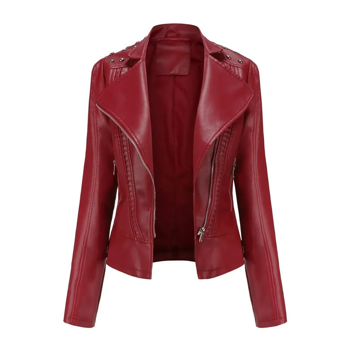 Bikerjacke Damen mit Reißverschluss | schmal für verschiedene Outfits