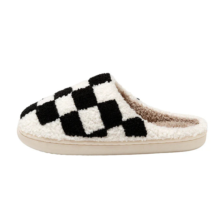 Hausschuhe Schachbrett Muster Unisex | Warm & Rutschfest