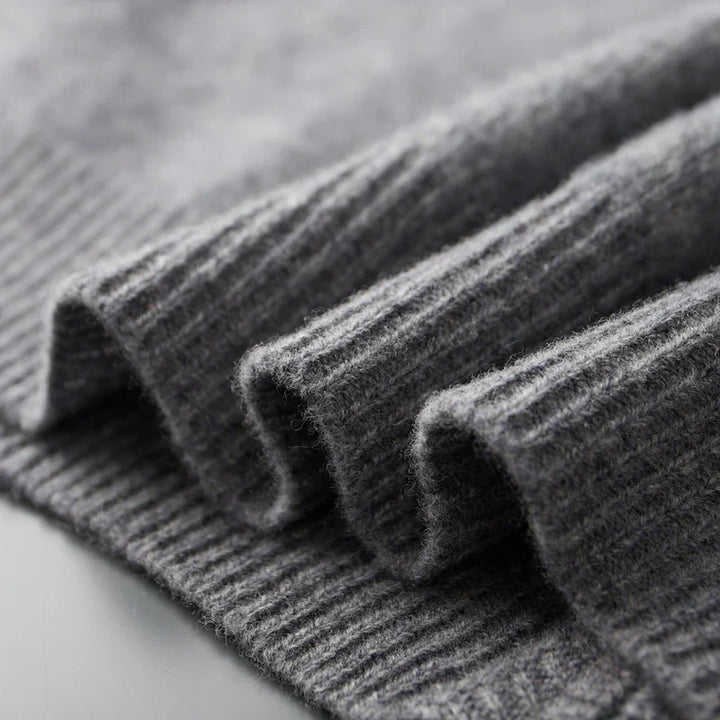 Reißverschluss Strickjacke Für Herren | Minimalistischer Stil Mit Stehkragen