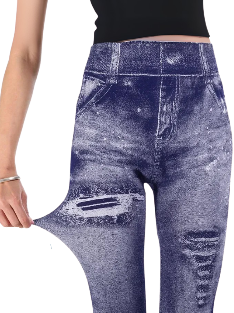 Jeggings Damen Slim Fit | Hoher Bund Muster