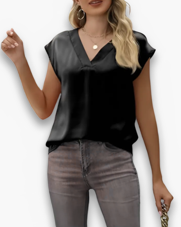 Damen Ärmellose Top | V-Ausschnitt Elegant