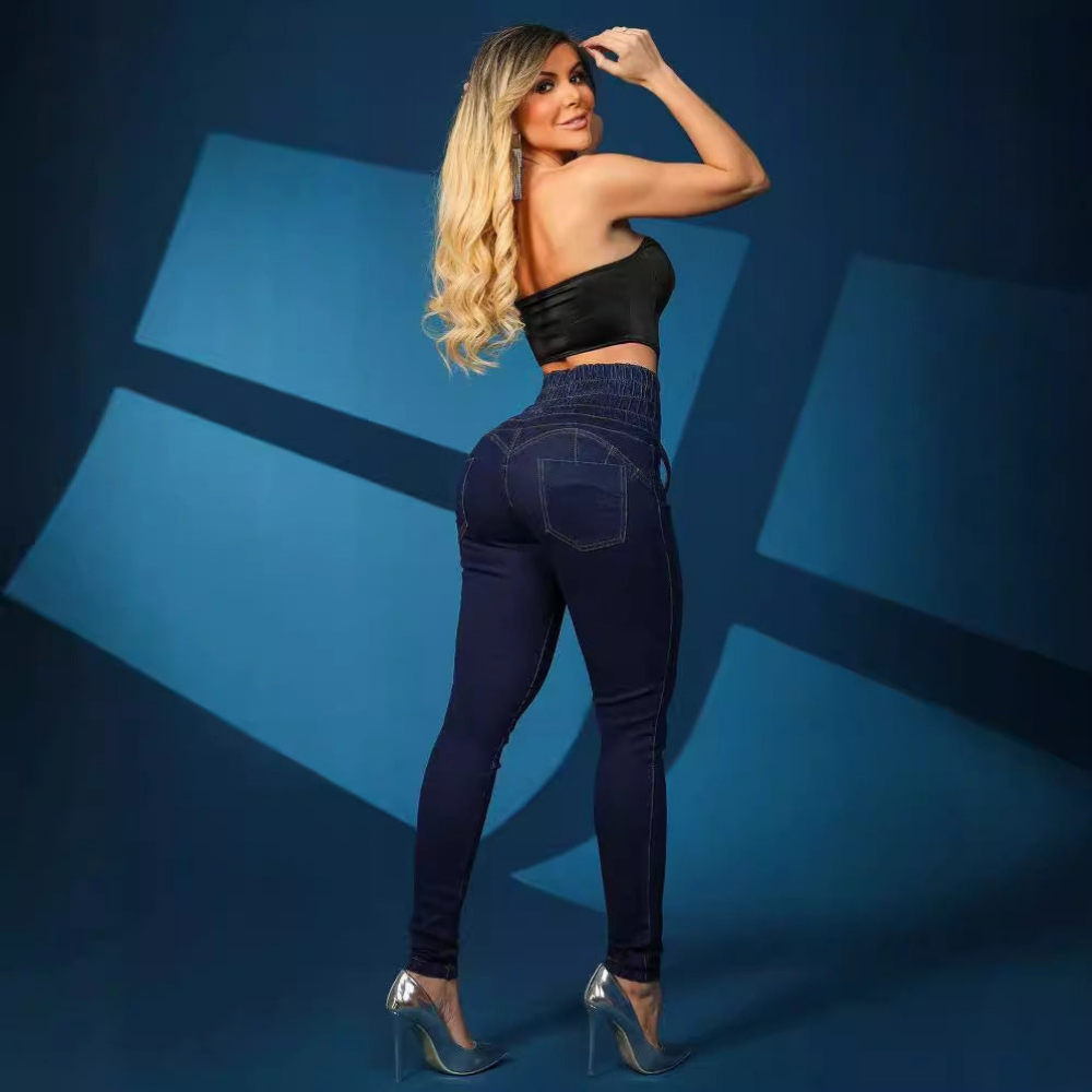 Jeggings Damen Slim Fit | Hoher Bund Mit Schnürung