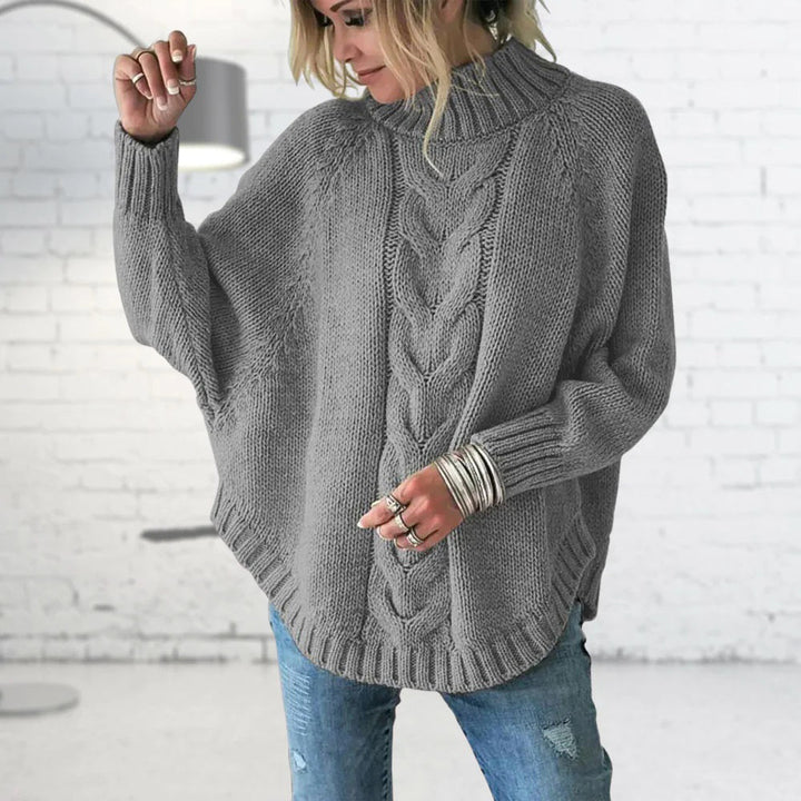 Pullover Damen Strick Rollkragen | Locker & Warm