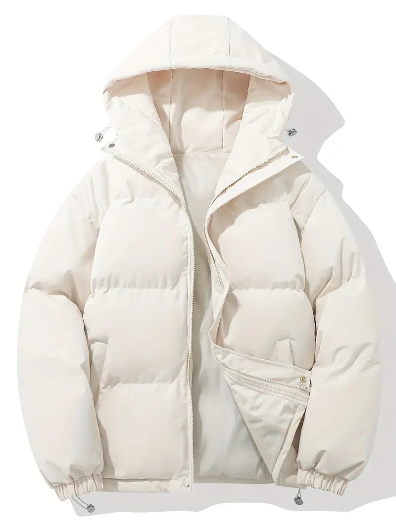 Unisex Winterjacke | Gepolsterte Steppjacke Mit Kapuze