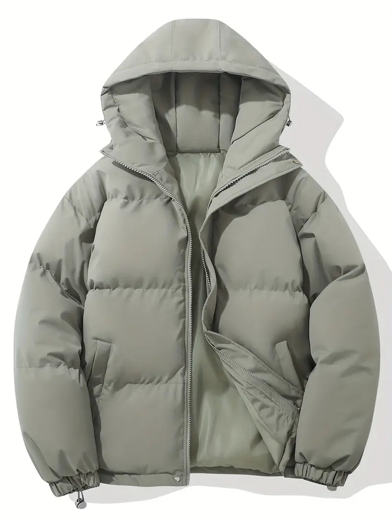 Unisex Winterjacke | Gepolsterte Steppjacke Mit Kapuze