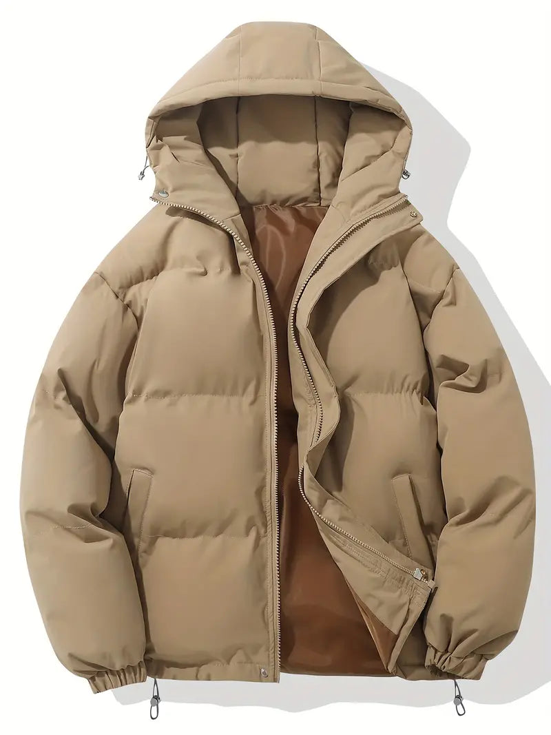 Unisex Winterjacke | Gepolsterte Steppjacke Mit Kapuze