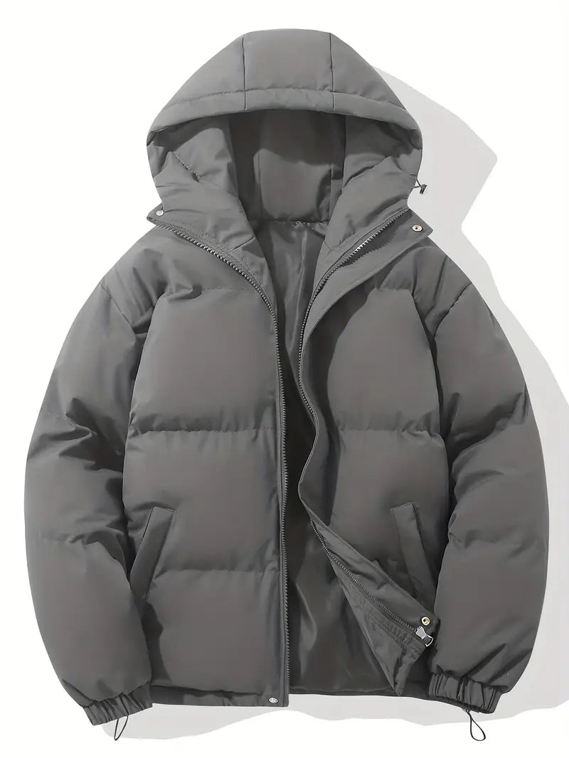 Unisex Winterjacke | Gepolsterte Steppjacke Mit Kapuze