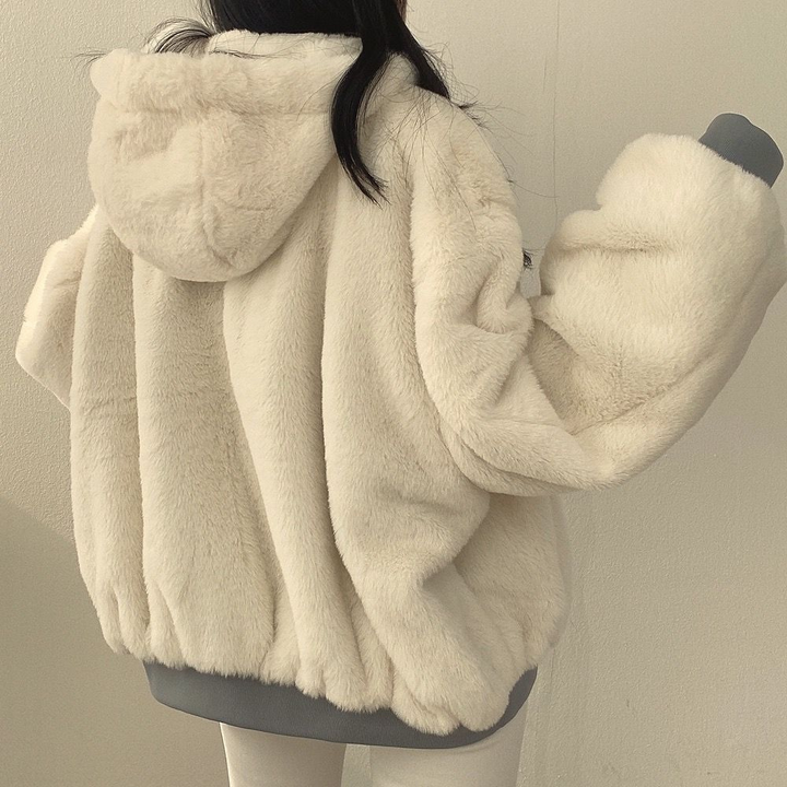 Damen Wende-Bomberjacke | Fleece Gefüttert Leicht