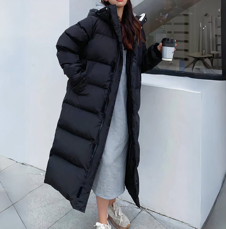 Daunenjacke Damen Lang Mit Kapuze | Winterparka Gefüttert
