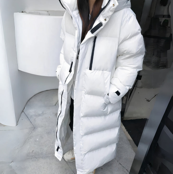 Daunenjacke Damen Lang Mit Kapuze | Winterparka Gefüttert