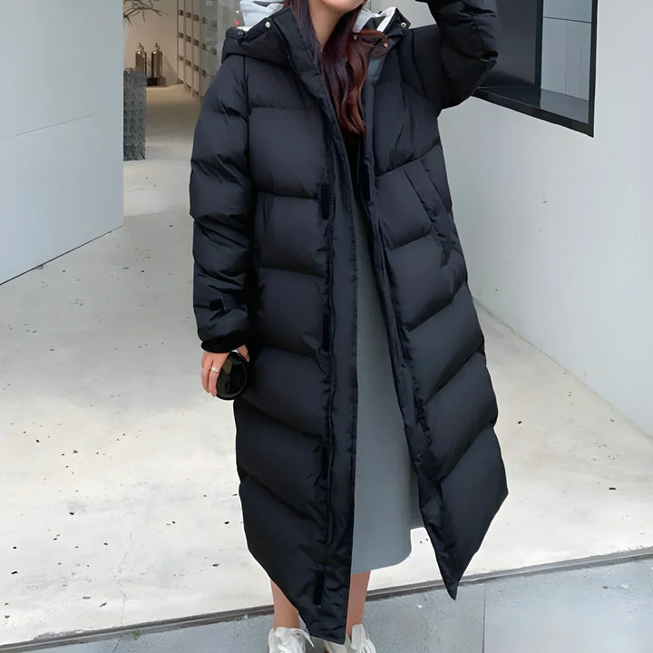 Daunenjacke Damen Lang Mit Kapuze | Winterparka Gefüttert