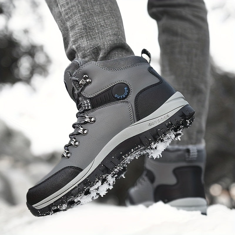 Winterschuhe Herren| Outdoor Schnürstiefel Mit Futter