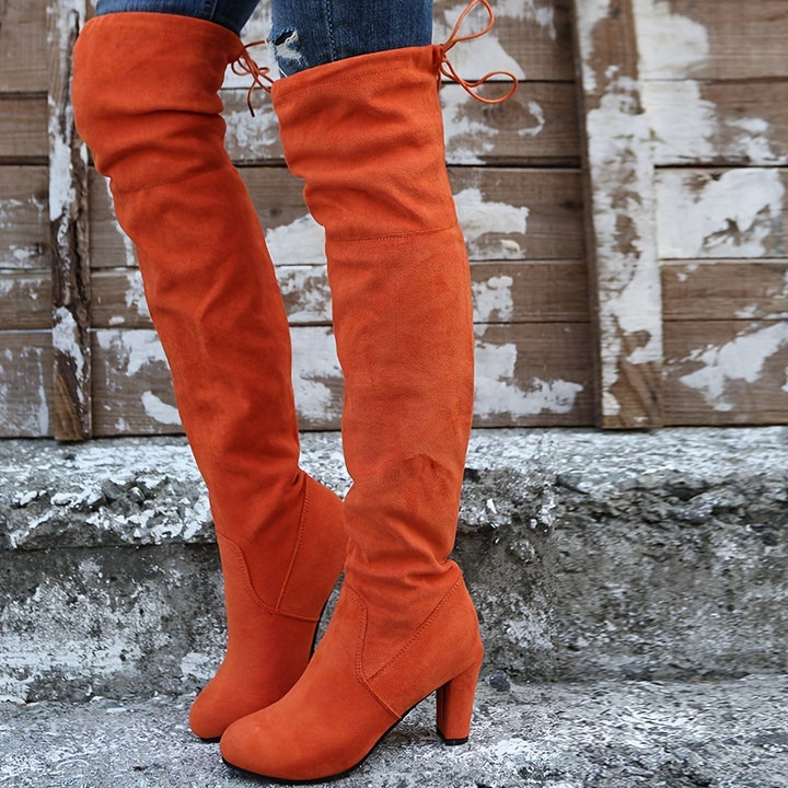 Overknee Stiefel Damen | Überkniehoher Schaft mit Slip-On