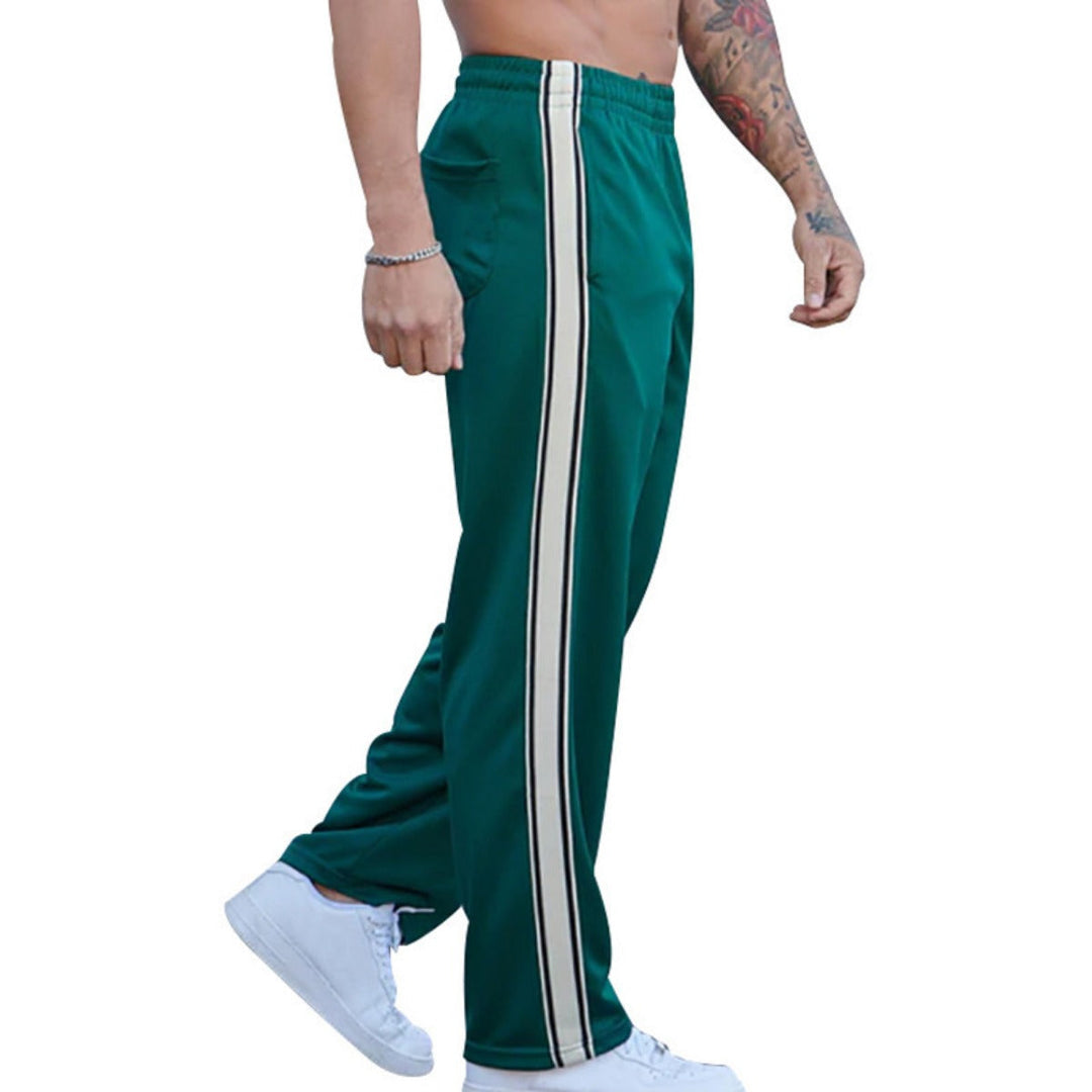 Herren Jogginghose Gerades Bein | Elastischer Bund Mit Seitenstreifen