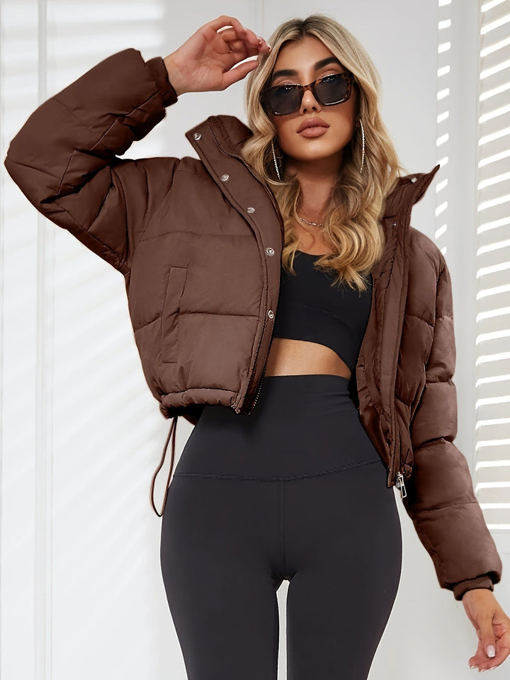Damen Übergangsjacke Kurz Jacke | Mit Kapuze Wintertauglich