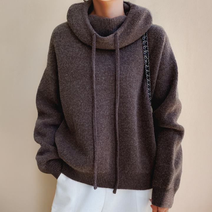 Pullover Damen Rollkragen Mit Kordelzug | Weich & Warm