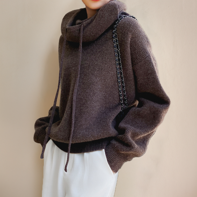 Pullover Damen Rollkragen Mit Kordelzug | Weich & Warm