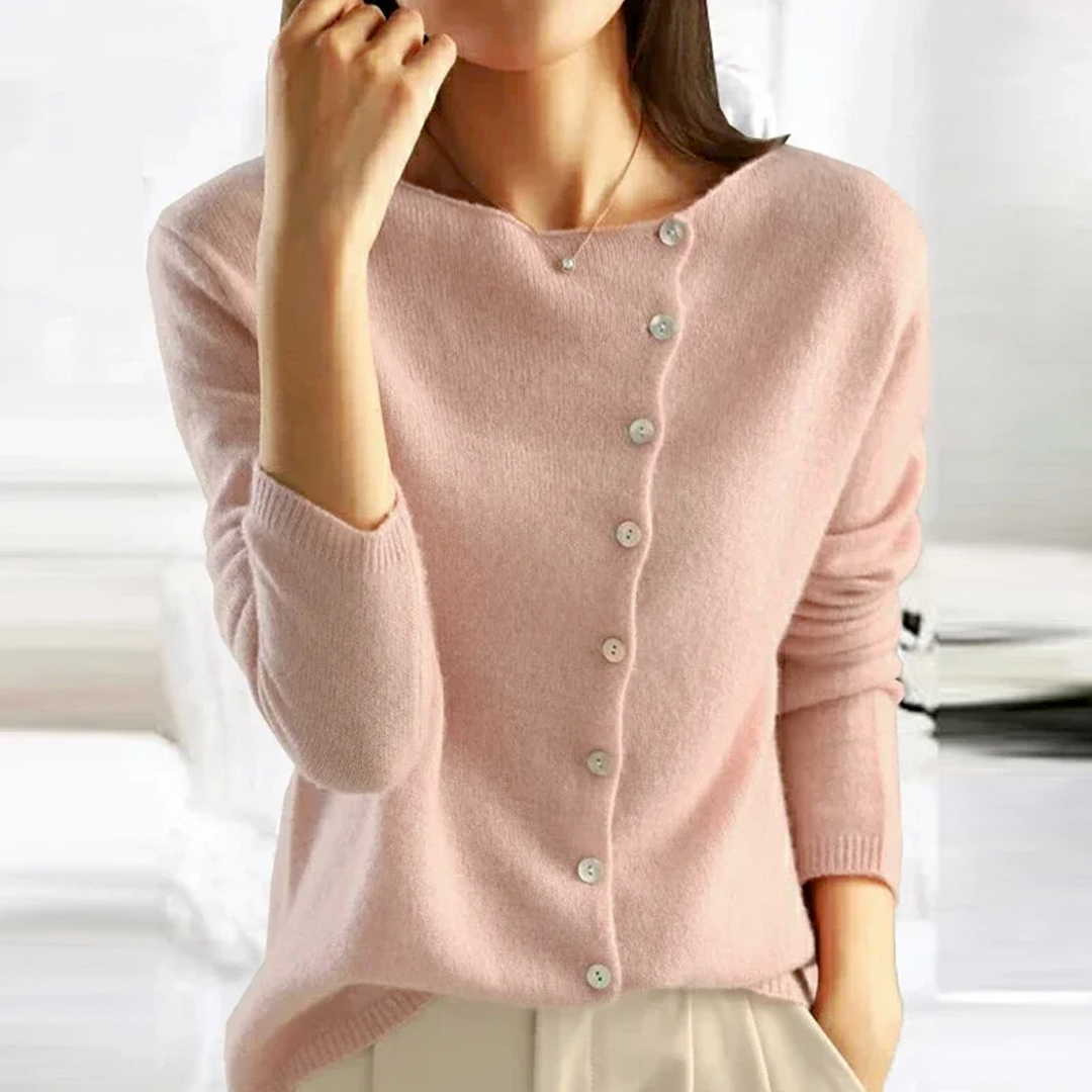 Strickjacke Damen Knopfleiste Langarm | Klassisch Leicht