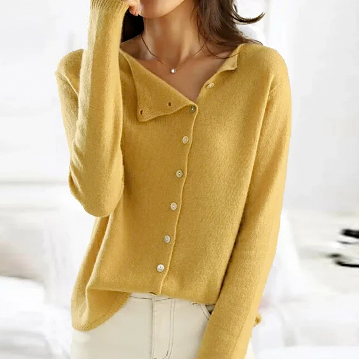 Strickjacke Damen Knopfleiste Langarm | Klassisch Leicht