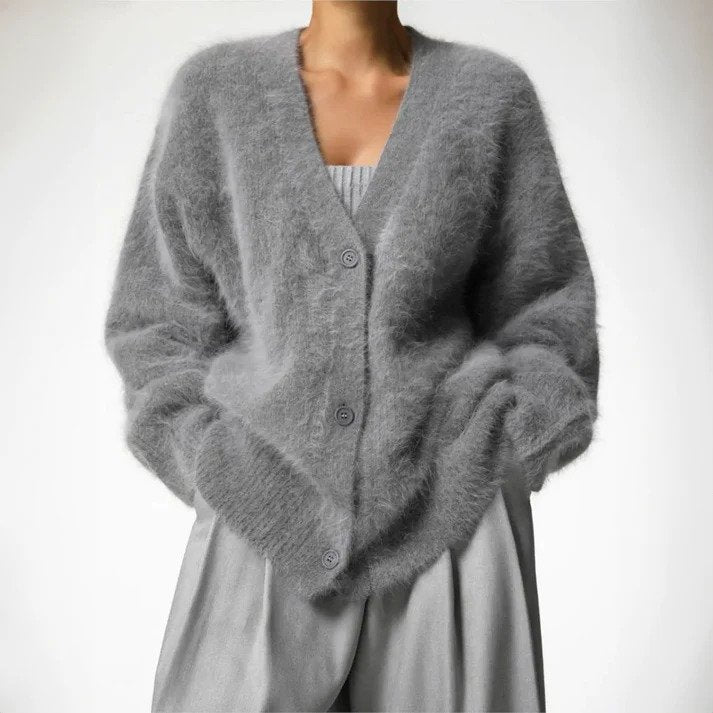 Strickjacke Damen Weich V-Ausschnitt | Elegant Locker