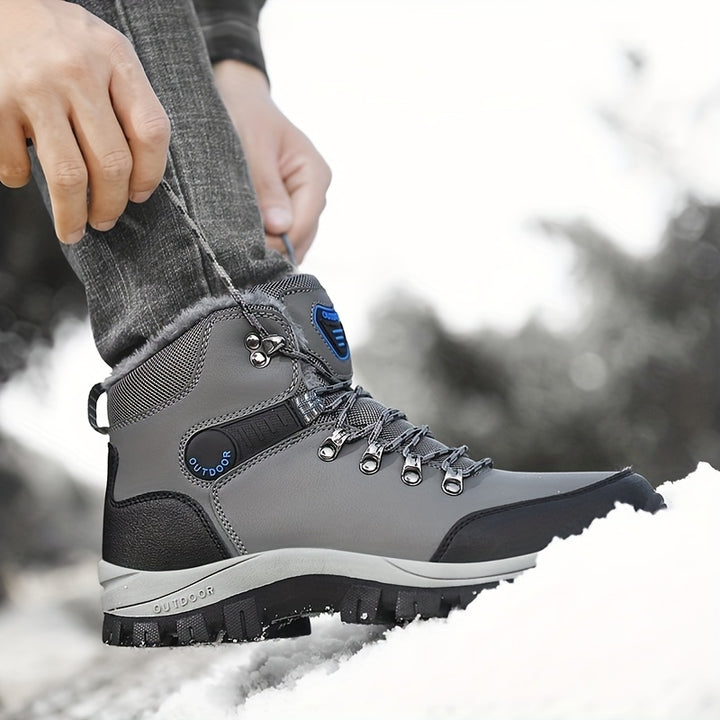 Winterschuhe Herren| Outdoor Schnürstiefel Mit Futter