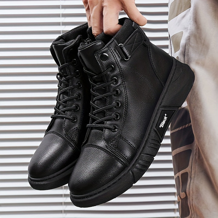 Winterstiefel Herren | Hoher Schaft Mit Schnürung Und Knöchelriemen