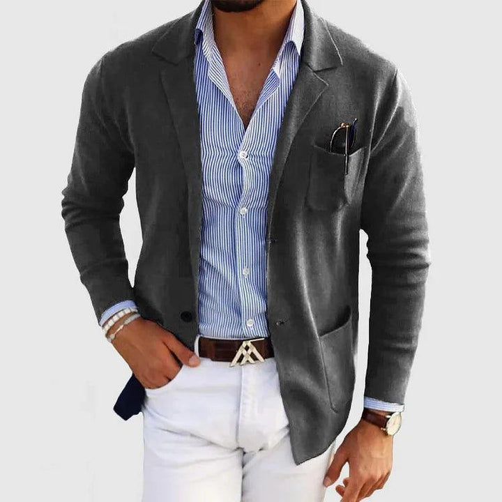 Moderne Herren Strickjacke | Leichter Cardigan Mit Taschen