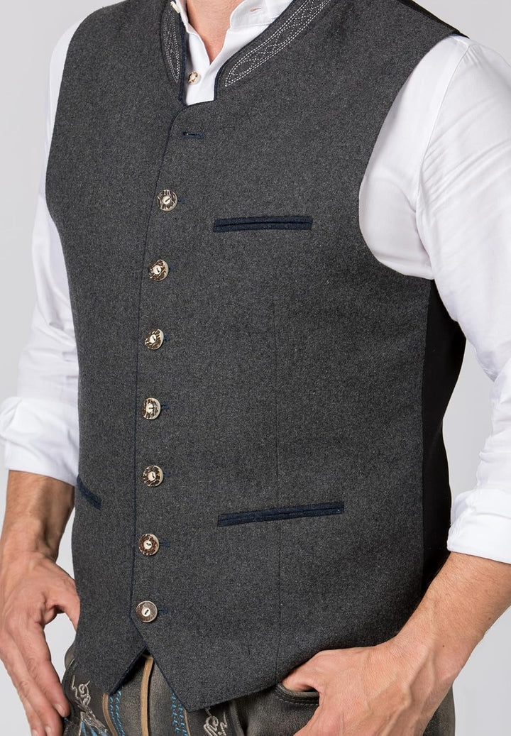 Herren Trachtenweste mit Stehkragen | Klassisches Design