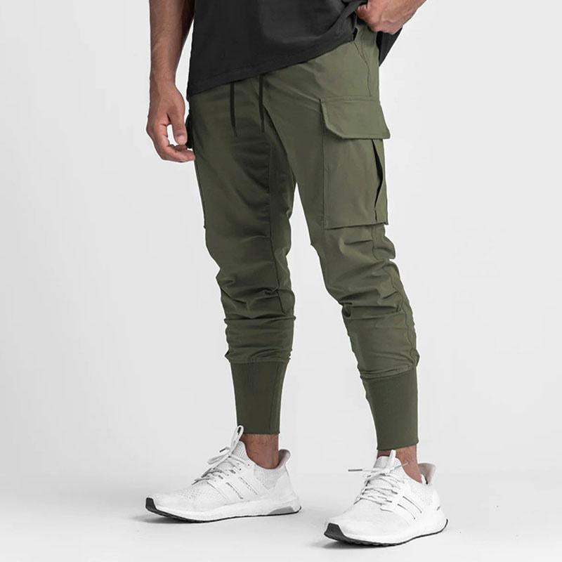 Herren Jogginghose Cargo Stil | Elastischer Bund Mit Taschen