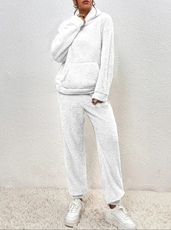 Damen Gemütlicher Teddy Hausanzug | Zweiteilig Warm