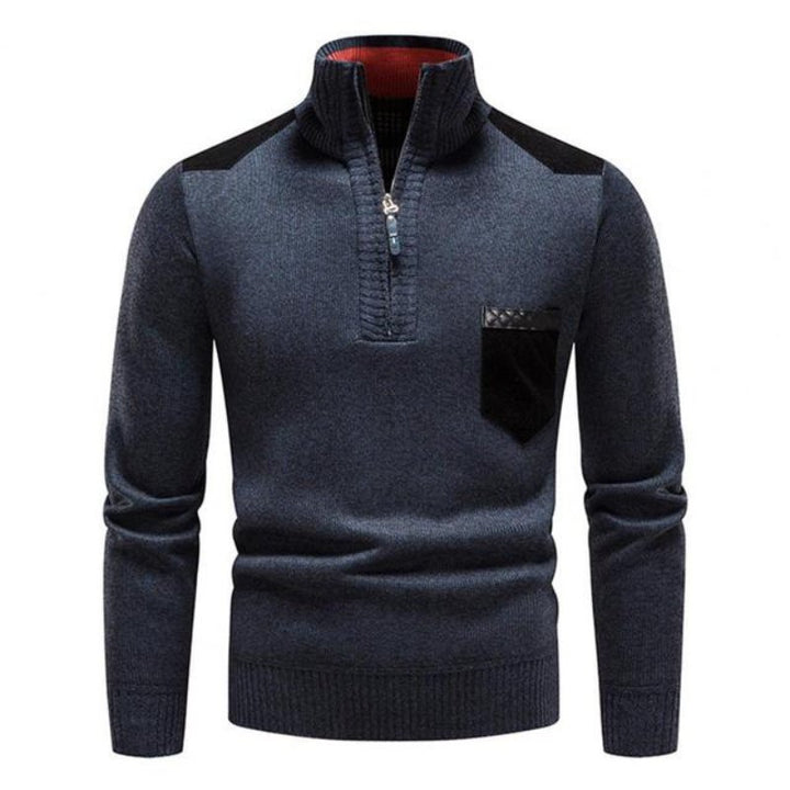 Pullover Herren Mit Reißverschluss | Zipper Design Mit Brusttasche