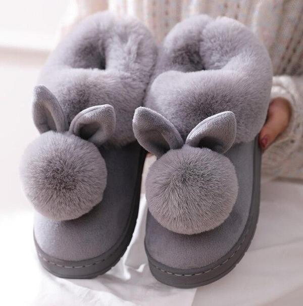 Hausschuhe Damen Kaninchenoptik | Warm & Verspielt