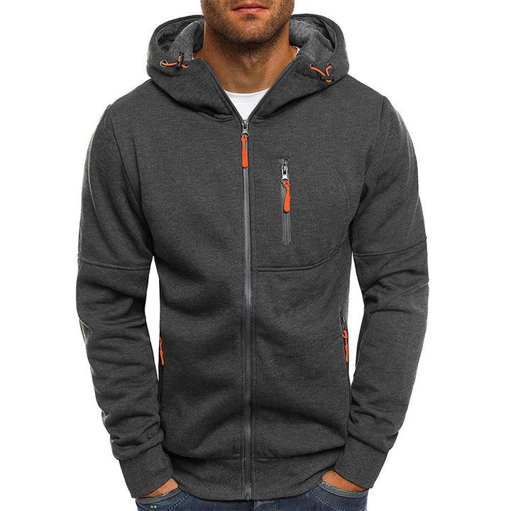 Sportliche Herren Strickjacke Mit Kapuze | Reißverschluss & Taschen