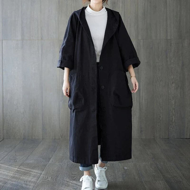 Trenchcoat Damen | Oversize Mit Taschen Und Kapuze