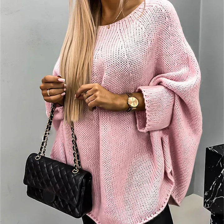 Grobstrickpullover Damen | Langer Ärmel Mit Bootsausschnitt